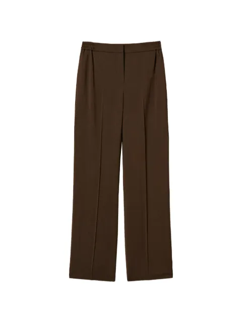 TWINSET straight twill trousers with pockets Brown 262TP268G