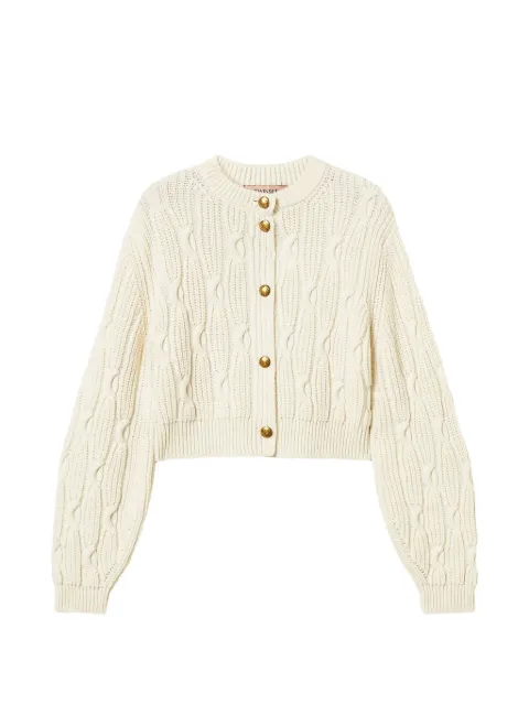 TWINSET cropped wool-blend cardigan Neutrals 262TT3011