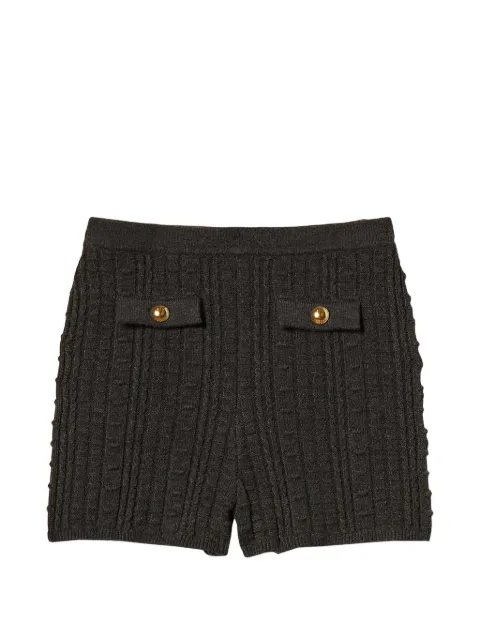TWINSET knit shorts with metal buttons Grey 262TP3104