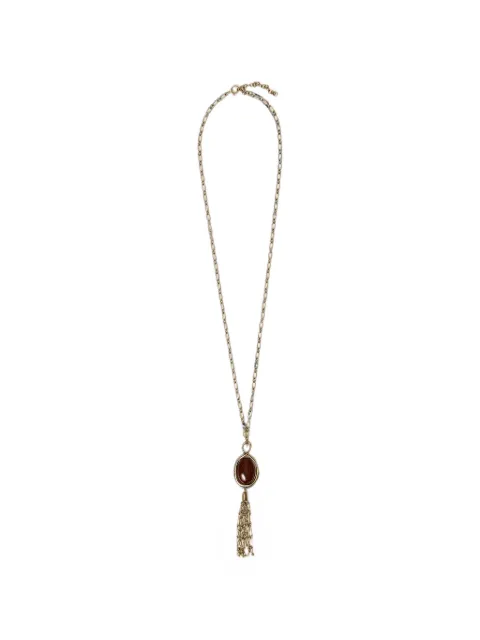 TWINSET long necklace with animal print pendant Gold 262TO5350