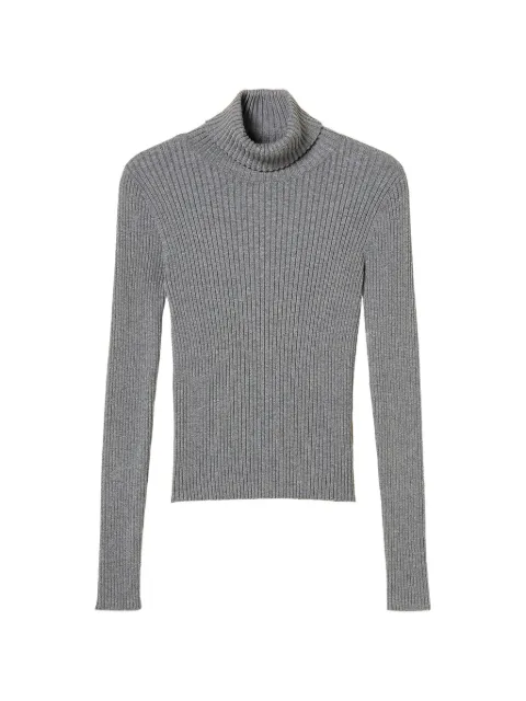 TWINSET ribbed-knit roll-neck jumper Grey 262AT3130