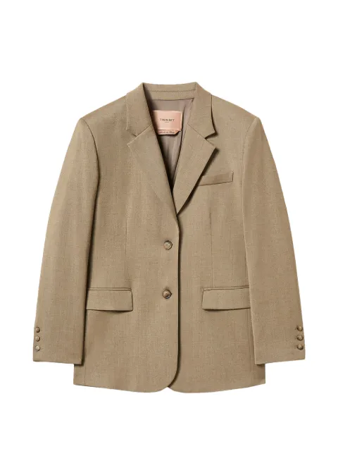 TWINSET matte-satin blazer Neutrals 262TT2222