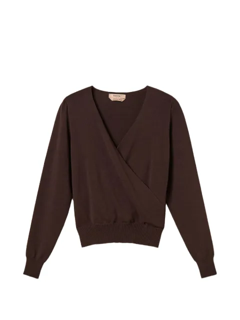 TWINSET viscose-blend crossover jumper Brown 262TT3331