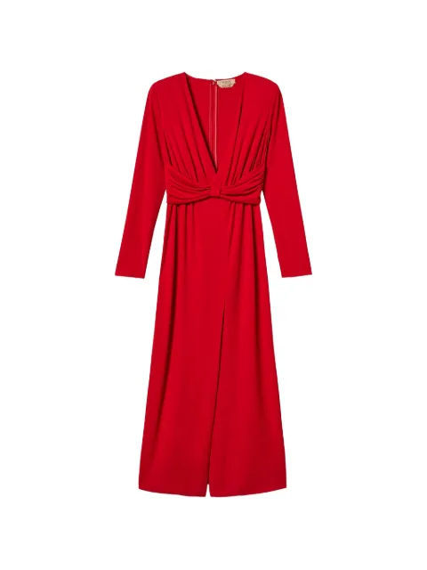TWINSET long dress with draping Red 262TT2412