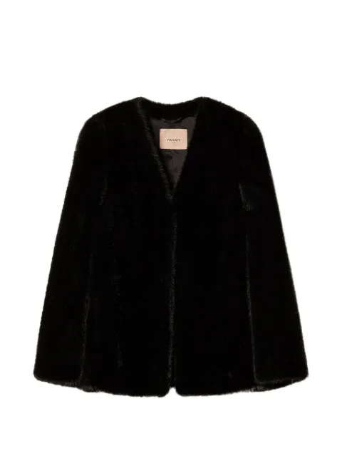 TWINSET faux fur cape jacket Black 262TP2242