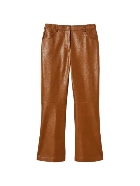 TWINSET faux-leather flared trousers Brown 262AT2162