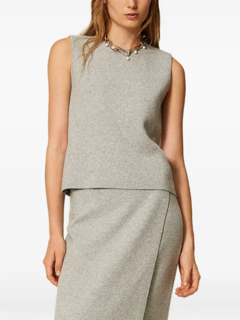 TWINSET knitted midi skirt Grey 262LI3ACC