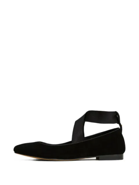 TWINSET suede ballet flats Black 262TGT160