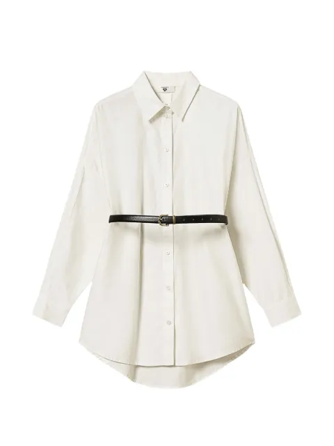 TWINSET poplin shirt with belt White 262LI2APP