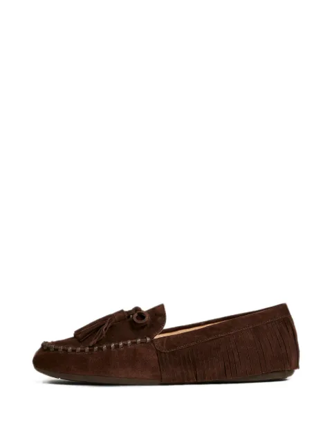 TWINSET suede loafers with fringes Brown 262TCP162
