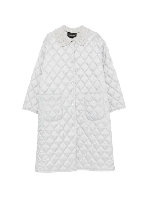 Fabiana Filippi quilted knit-collar coat Grey CTD266F241L8950000