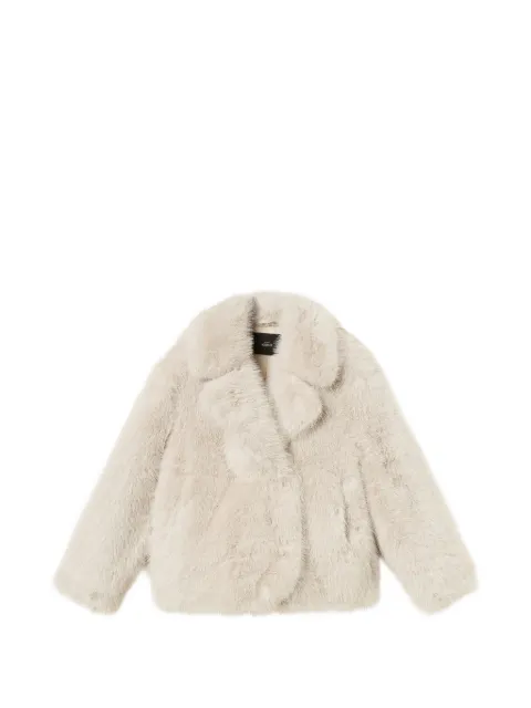 TWINSET short faux fur coat Neutrals 262AP2130