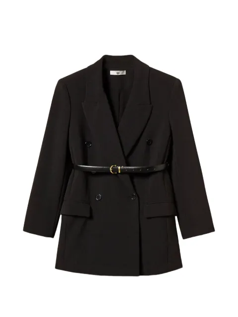 TWINSET Cady blazer with belt Black 262LI2DQQ