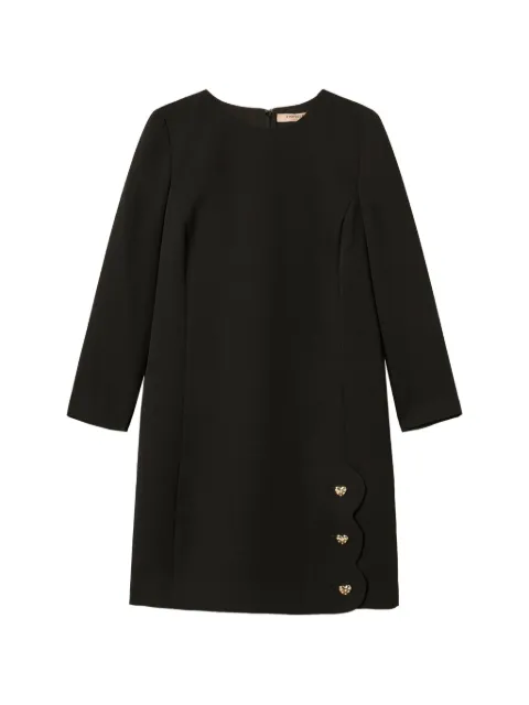 TWINSET short crêpe dress with heart-shaped buttons Black 262TP2045