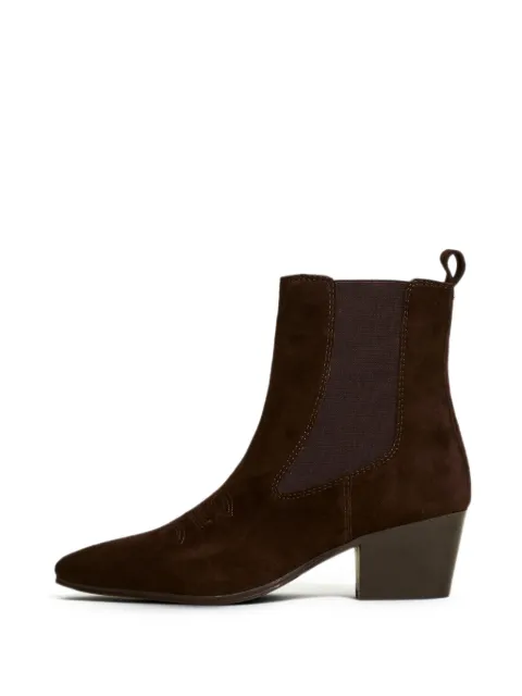 TWINSET suede ankle boots Brown 262TGT040