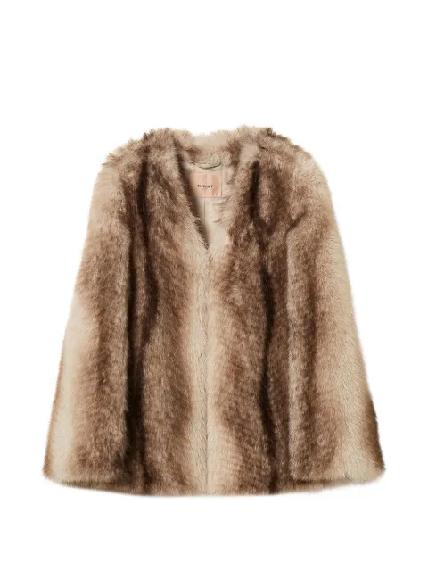 TWINSET faux-fur cape jacket Brown 262TP2242