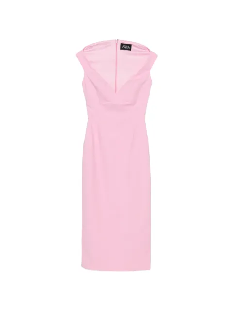 Solace London Monica V-neck sleeveless midi dress Pink OS47051