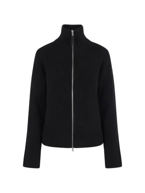 Maison Margiela ribbed-knit zip-up jacket Black S51HP0035