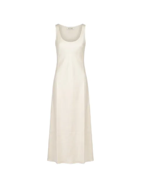 Róhe scoop-neck satin maxi dress Neutrals 42033055