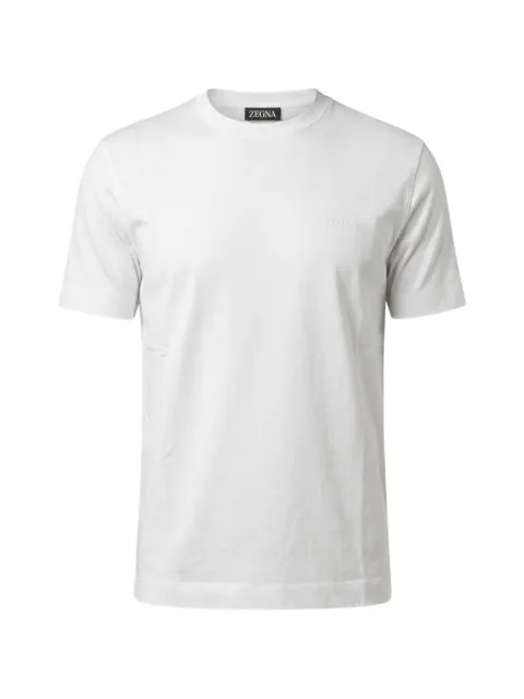 Zegna logo-embroidered T-shirt White UI360A4I765