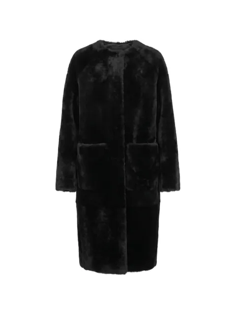 Blancha shearling panelled coat Black 26106300