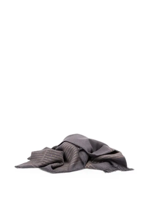 Peserico sequin-embellished striped scarf Grey A31551C0CC897