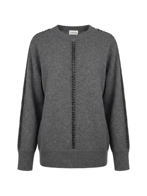 P.A.R.O.S.H. braided-detail knit sweater Grey LILLERD541504
