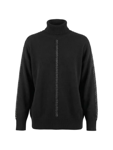 P.A.R.O.S.H. braided-detail roll-neck sweater Black LILLERD512956