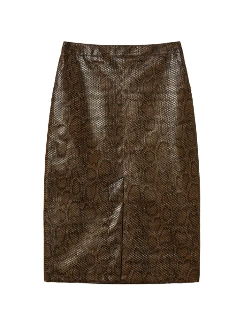 TWINSET python-print midi skirt Brown 262TT2281