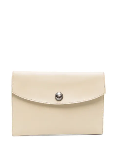Hermès Pre-Owned 2001s press-stud clutch bag Neutrals HE990BYJ