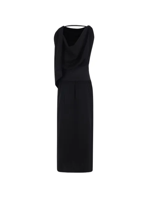 CFCL AC Milan draped maxi dress Black CF012KH054