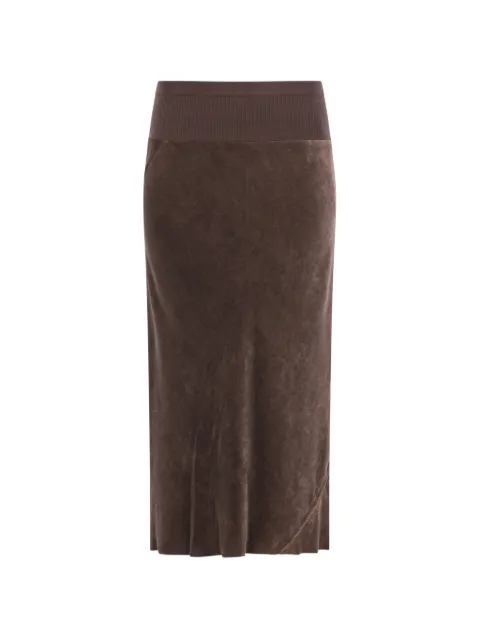 Rick Owens ruched panelled skirt Brown RP02F5332V