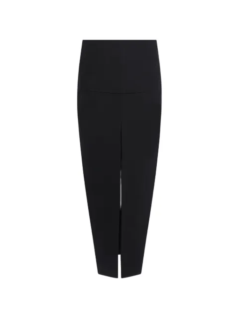 Rick Owens front-slit wool skirt Black RP02F5368WT