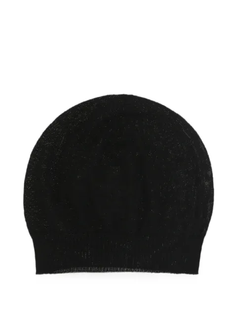 Rick Owens fine-knit beanie hat Black RU02F4495M09