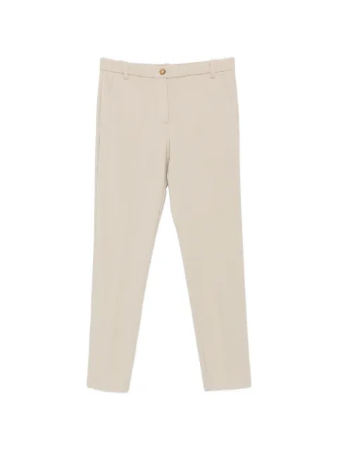 PINKO Bello pressed-crease belt-loop trousers Neutrals 100155A3NV