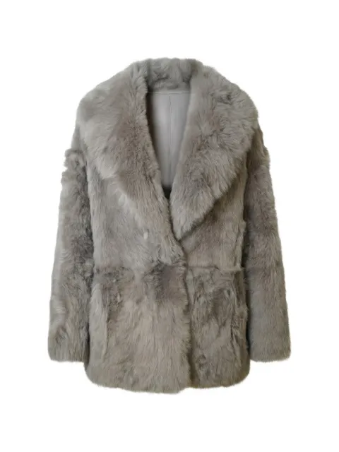 Blancha shearling shawl-lapel jacket Grey 26045301