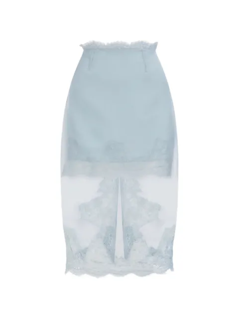 Aje Ophelia lace-trim midi skirt Blue 26SU4160