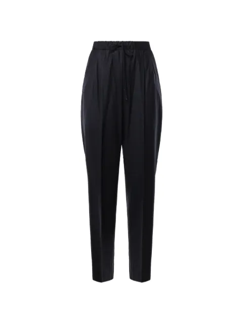 Max Mara drawstring-waist pleated trousers Black 2621136221600