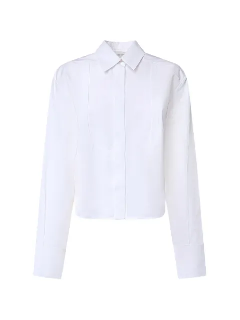 Sportmax bib-detail long-sleeve shirt White 2622116011600