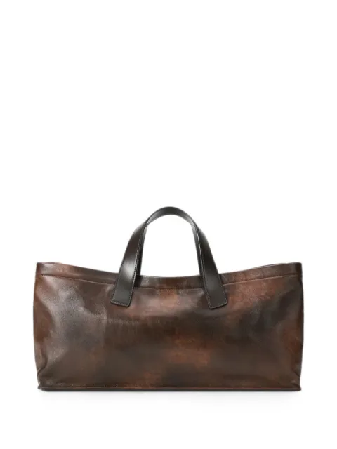 STAUD Port distressed-leather tote bag Brown H26P7049DS