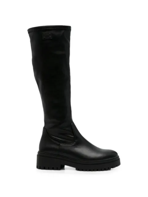 MEXX logo-plaque lug-sole boots Black MXTY024601W