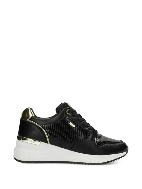 MEXX Fleur logo-plaque panelled sneakers Black MXK037101W