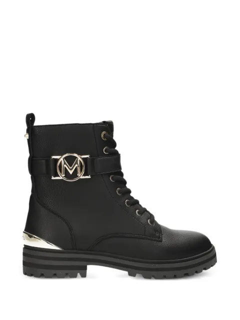 MEXX logo-plaque lace-up ankle boots Black MXQL012501W