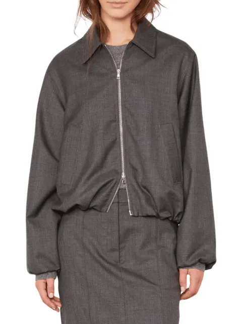 Officine Generale Marla zip-up jacket Grey W26WOTW602PRE