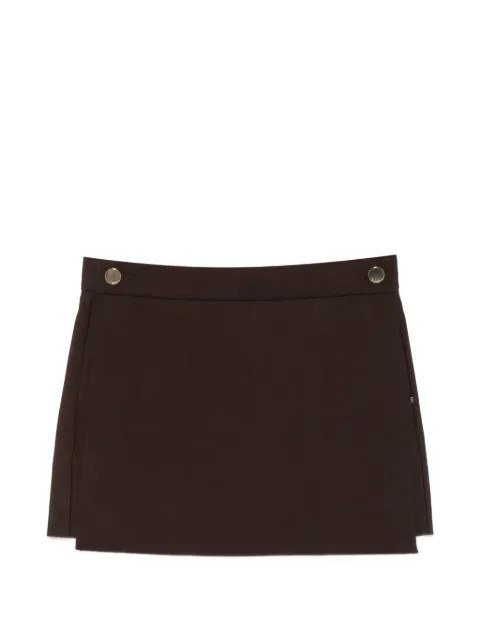 Sportmax Ottuso button-detail tailored skort Brown 2622146021