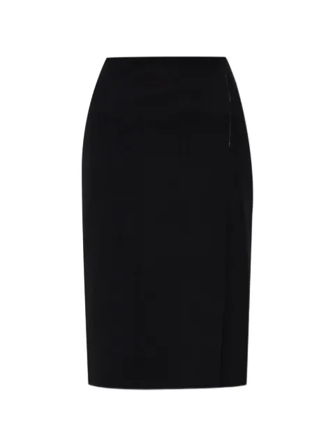 Jil Sander midi raw-hem skirt Black J02MA0386J20387
