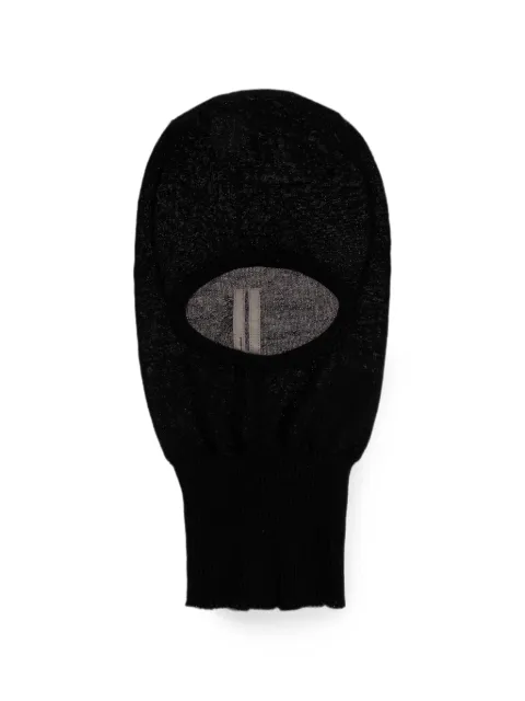 Rick Owens fine-knit cashmere balaclava Black RU02F4478WS