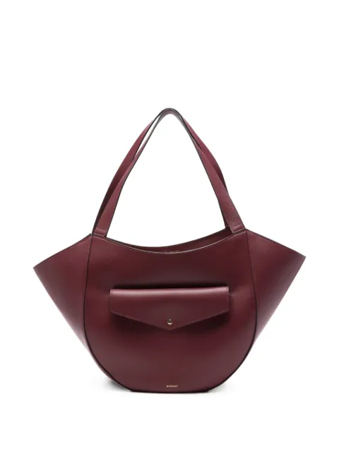Wandler asymmetric leather tote bag Red 000185