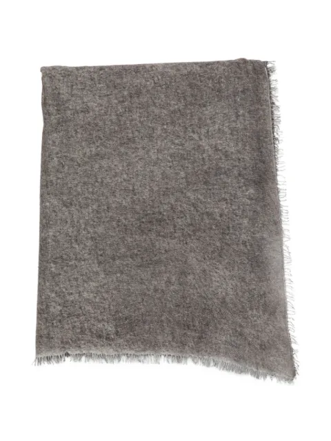 Avant Toi frayed-edge scarf Grey 226WA1022CLNVDH