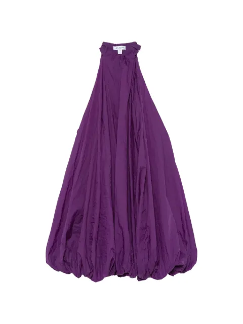 Alaïa Balloon halterneck bubble-hem mini dress Purple AA9R3152X074D